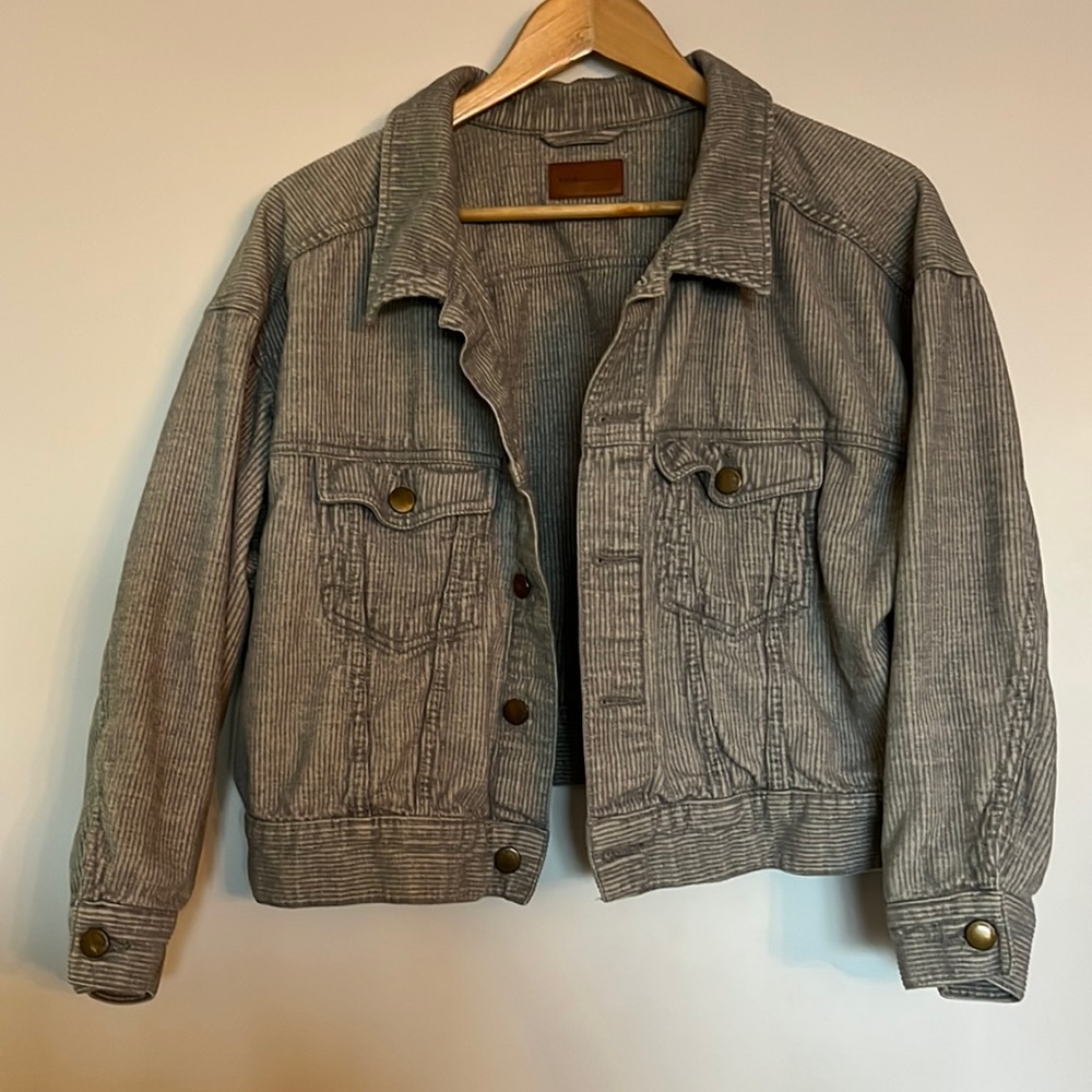 Gray Cotton Corduroy Jacket